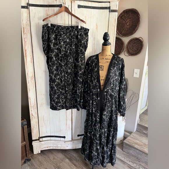 Set- Isaac Mizrahi Live! Regular Bridgehampton Embroidered Gauze matching set - Picture 7 of 15